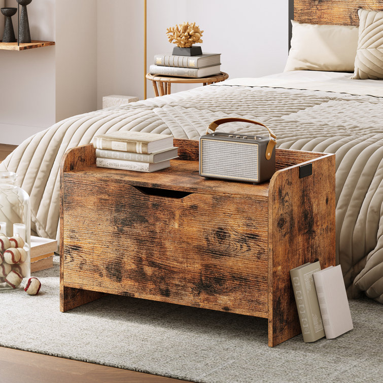 End of bed discount storage bench wood